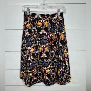 Anthropologie Eva Franco Fox Hare Wilderness Whimsey Animal Skirt Size 4